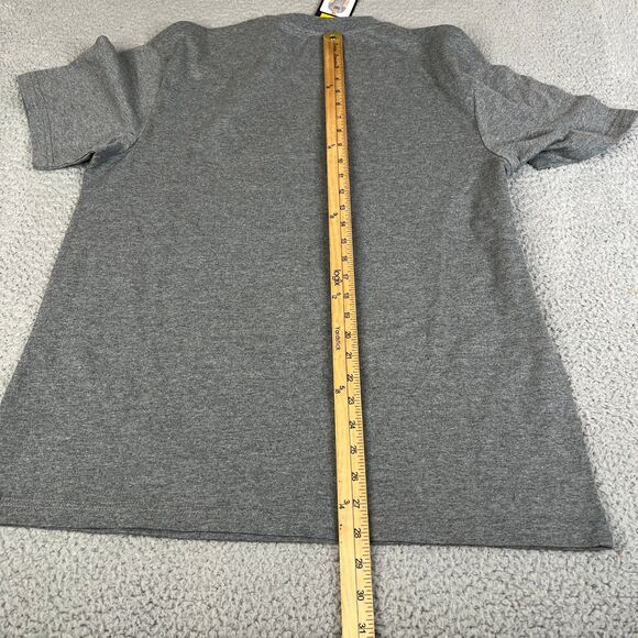 CAT Caterpillar T Shirt Mens Medium Grey Logo Crew Neck Short Sleeve Work Logo - Picture 7 of 10